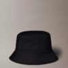 Pălărie tip bucket din twill cu monogramă brodată
