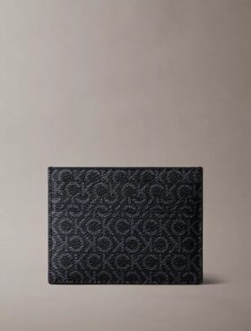 Portcard cu monogramă și textură granulată