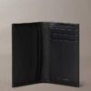 Portofel compact cu două compartimente din piele Saffiano Portofel compact cu două compartimente din piele Saffiano