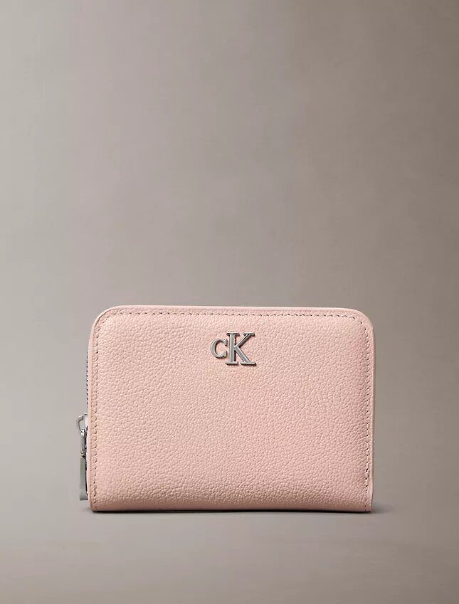 Portofel minimalist cu clapetă și fermoar, cu Monogram Portofel minimalist cu clapetă și fermoar, cu Monogram