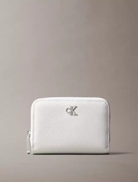 Portofel minimalist cu clapetă și fermoar, cu Monogram