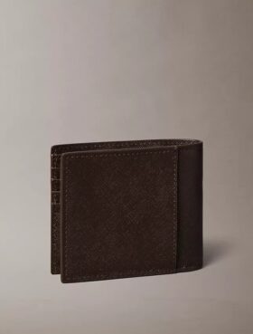 Portofel pliant rafinat din piele Saffiano