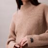 Pulover cu guler înalt, cu nervuri groase, croială lejeră Pulover cu guler înalt, cu nervuri groase, croială lejeră