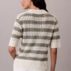 Pulover cu guler polo cu tricotaj deschis