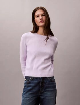 Pulover din bumbac fin cu Monogram