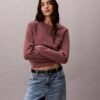 Pulover din bumbac fin cu Monogram