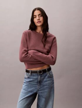 Pulover din bumbac fin cu Monogram