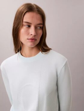 Pulover din bumbac fin cu Monogram