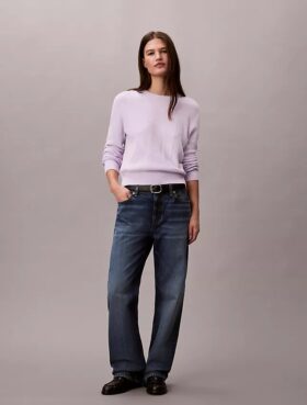 Pulover din bumbac fin cu Monogram