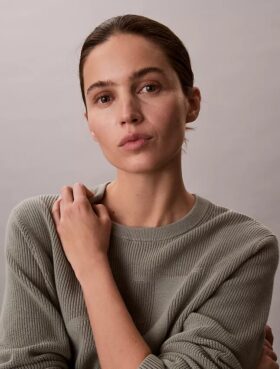 Pulover din bumbac fin cu Monogram