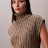 Pulover fără mâneci cu nervuri Pulover fără mâneci cu nervuri