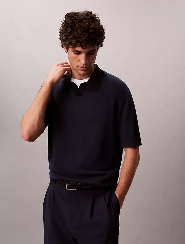 Pulover polo din amestec de in Pulover polo din amestec de in