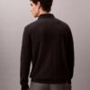 Pulover polo din amestec de lână merino extra fină