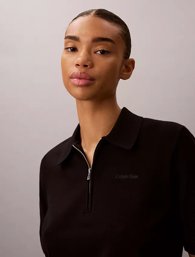 Pulover polo din tricot relaxat Pulover polo din tricot relaxat