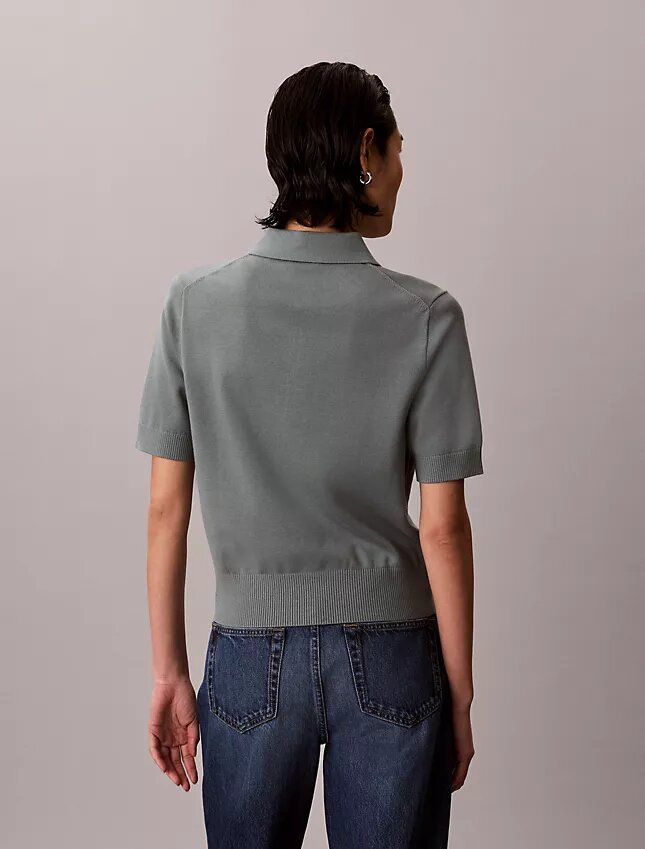 Pulover polo din tricot relaxat Pulover polo din tricot relaxat