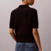 Pulover polo din tricot relaxat Pulover polo din tricot relaxat