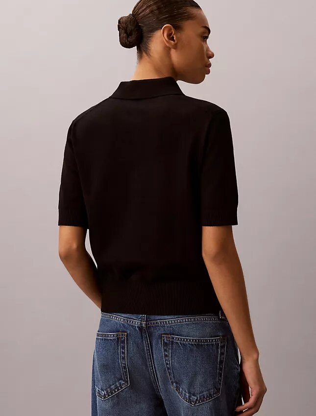 Pulover polo din tricot relaxat Pulover polo din tricot relaxat