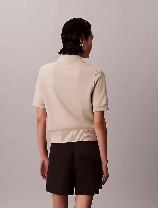 Pulover polo din tricot relaxat Pulover polo din tricot relaxat