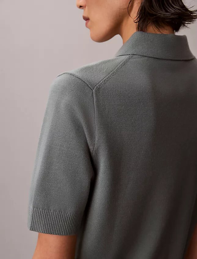Pulover polo din tricot relaxat Pulover polo din tricot relaxat