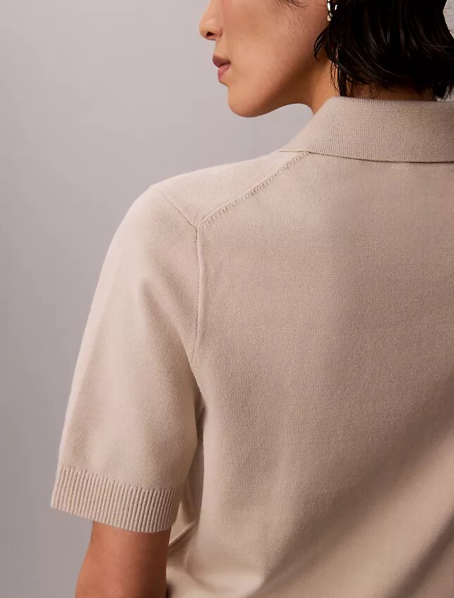 Pulover polo din tricot relaxat Pulover polo din tricot relaxat
