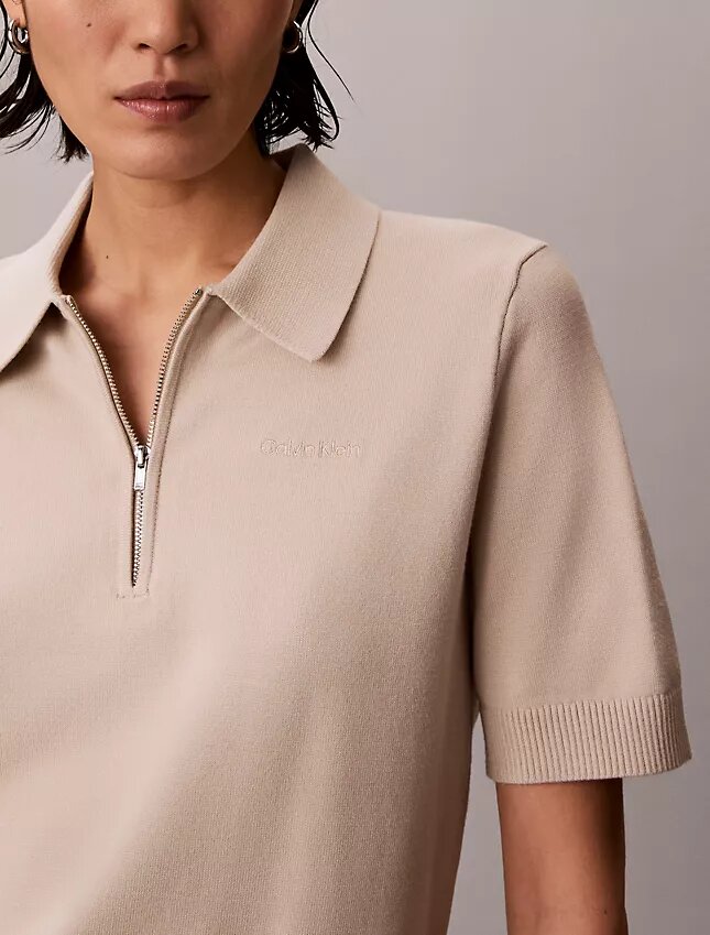 Pulover polo din tricot relaxat Pulover polo din tricot relaxat