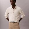 Pulover polo relaxat din jacquard