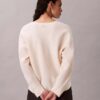 Pulover relaxat cu guler în V din lână merino Pulover relaxat cu guler în V din lână merino