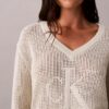 Pulover relaxat din bumbac fin cu Monogram Pulover relaxat din bumbac fin cu Monogram
