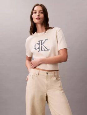 Pulover scurt cu Monogram
