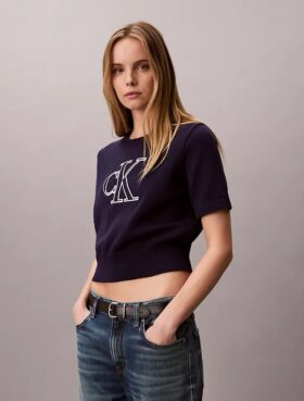 Pulover scurt cu Monogram
