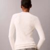 Pulover slim din bumbac cu nervuri Pulover slim din bumbac cu nervuri