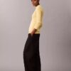 Pulover slim din bumbac cu nervuri Pulover slim din bumbac cu nervuri
