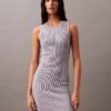 Rib Mini rochie fără mâneci Rib Mini rochie fără mâneci