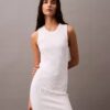 Rib Mini rochie fără mâneci Rib Mini rochie fără mâneci
