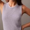 Rib Mini rochie fără mâneci Rib Mini rochie fără mâneci