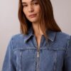 Rochie-cămașă din denim cu curea Rochie-cămașă din denim cu curea