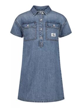 Rochie-cămașă din denim pentru fete