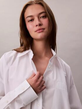 Rochie cămașă lejeră din bumbac