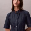 Rochie din denim cu mâneci scurte
