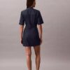 Rochie din denim cu mâneci scurte