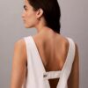 Rochie dreaptă din denim cu decolteu în V