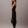 Rochie fără bretele din amestec de lână periată