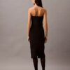 Rochie fără bretele din amestec de lână periată