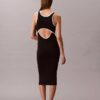 Rochie fără mâneci cu borduri colorate