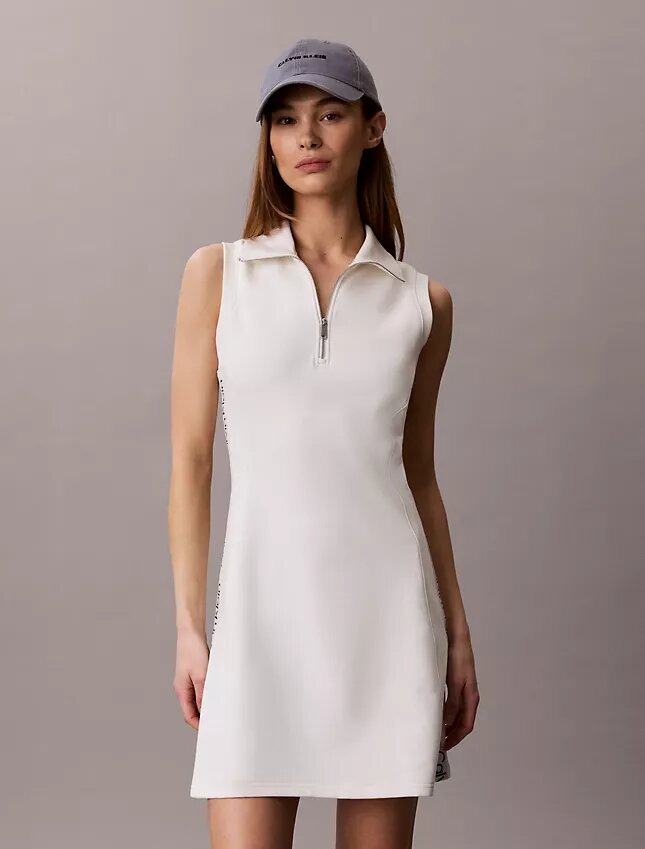 Rochie fără mâneci din French Terry cu fermoar de 1/4 Rochie fără mâneci din French Terry cu fermoar de 1/4