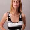 Rochie fără mâneci, lungime medie, din bumbac cu nervuri