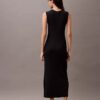 Rochie maxi din viscoză cu nervuri