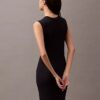 Rochie maxi din viscoză cu nervuri