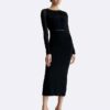 Rochie maxi transparentă cu decupaje la spate
