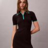 Rochie midi cu bordură colorată